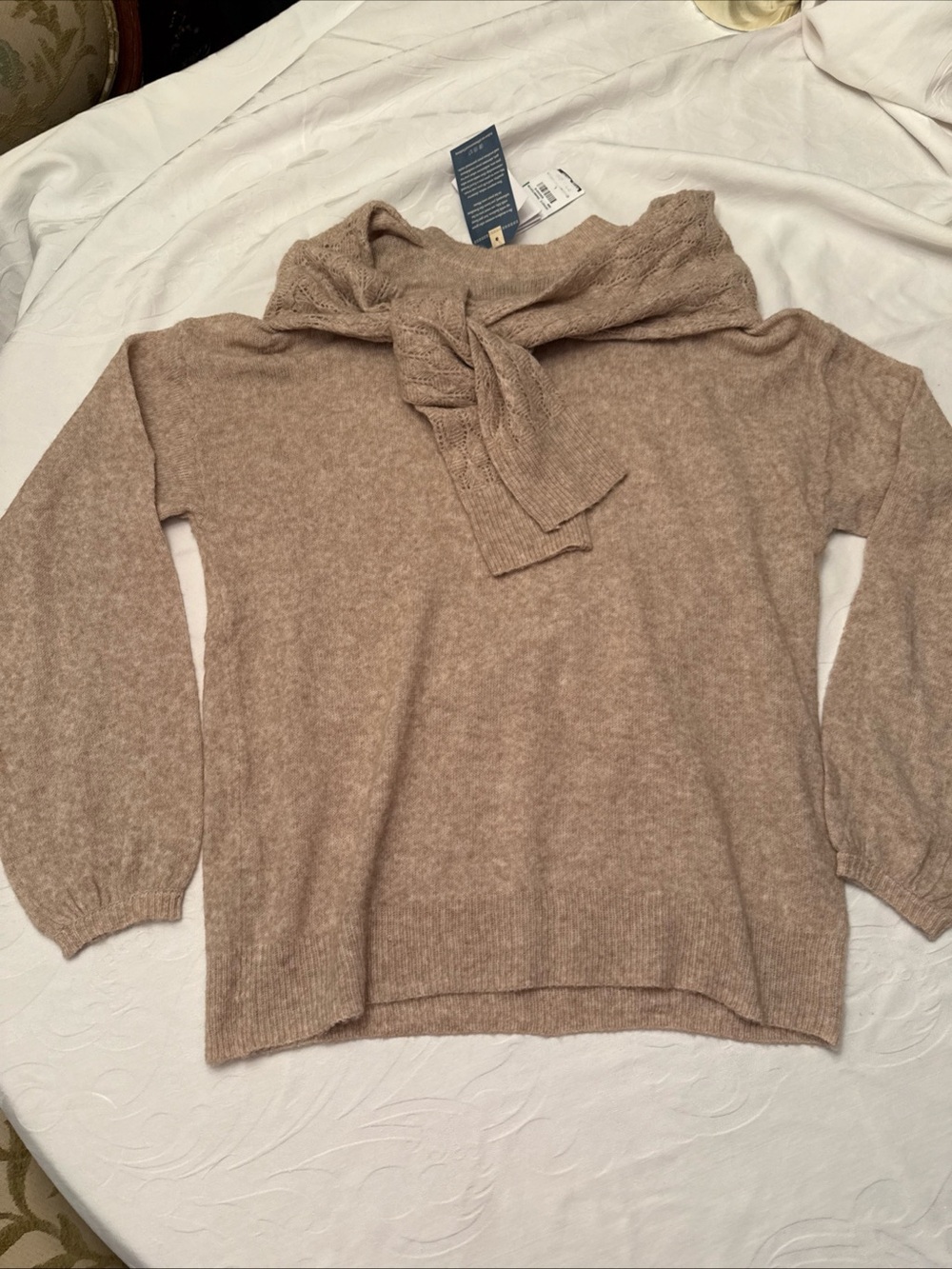 NWT Democracy Women's Soft Knit  Sweater in tan